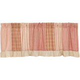 Farmstead Red Patchwork Valance