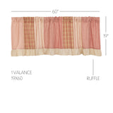 Farmstead Red Patchwork Valance