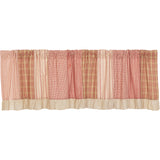 Farmstead Red Patchwork Valance