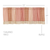 Farmstead Red Patchwork Valance