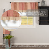 Farmstead Red Patchwork Valance