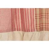Farmstead Red Patchwork Valance