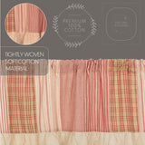 Farmstead Red Patchwork Valance