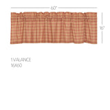 Farmstead Red Plaid Valance