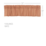Farmstead Red Plaid Valance