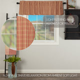 Farmstead Red Plaid Valance