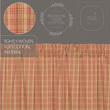 Farmstead Red Plaid Valance