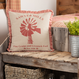 Sawyer Mill Red Windmill Pillow-Lange General Store