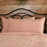 Farmstead Red and Tan Ticking Stripe Sham - Lange General Store