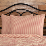 Farmstead Red and Tan Ticking Stripe Sham - Lange General Store