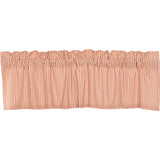 Farmstead Red and Tan Ticking Stripe Valance