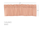 Farmstead Red and Tan Ticking Stripe Valance