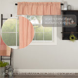 Farmstead Red and Tan Ticking Stripe Valance