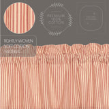 Farmstead Red and Tan Ticking Stripe Valance