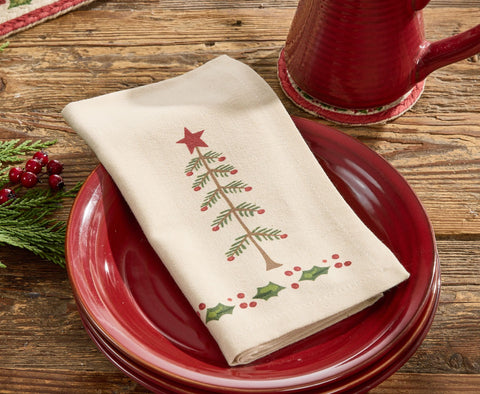 Feather Tree & Holly Napkins-Lange General Store