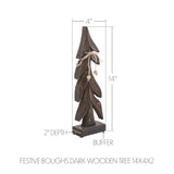 Festive Boughs Dark Wooden Trees-Lange General Store