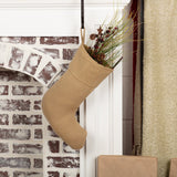 Festive Natural Burlap Stocking - Lange General Store