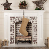 Festive Natural Burlap Stocking - Lange General Store