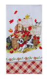 Fetching Fall Apple Basket Pups Terry Towel-Lange General Store