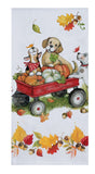 Fetching Fall Wagon Pups Terry Towel-Lange General Store