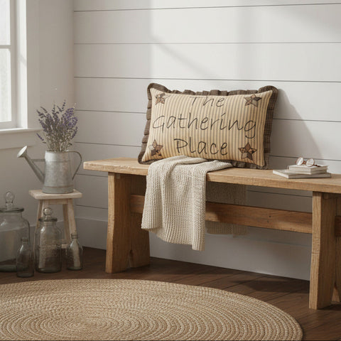 Five Point Star Gathering Place Pillow-Lange General Store
