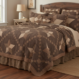 Exact square lifestyle image of the five-point-star quilt