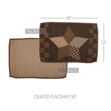Five Point Star Quilted Placemats Set of 6-Lange General Store