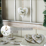 Floral Finch Metal Ornament Set of 6