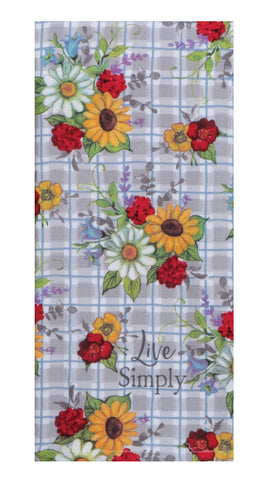 Flower Market Floral Toss Terry Towel-Lange General Store