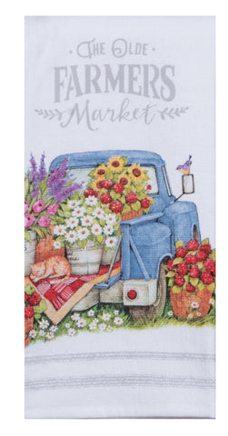 Flower Market Truck Terry Towel-Lange General Store