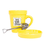 Flower Pot Mug Yellow - Hello Sunshine-Lange General Store