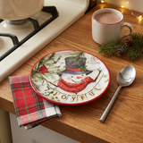 Flurry Friends Spoon Rest in a cozy Christmas kitchen