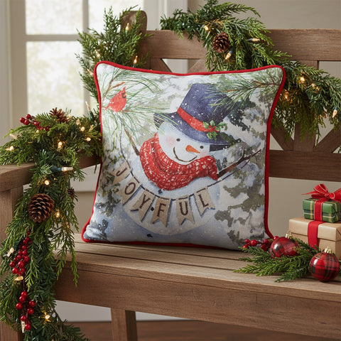 Flurry Snowman Pillow-Lange General Store