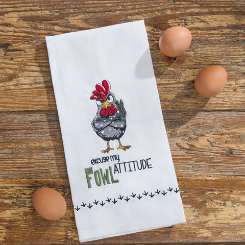 Fowl Attitude Dishtowel-Lange General Store