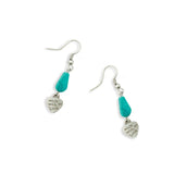 From the Heart Turqouise Look Charm Earrings-Lange General Store