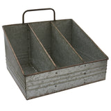 Galvanized 3 Slot Organizer-Lange General Store