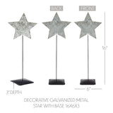 Galvanized Metal Star With Base-Lange General Store