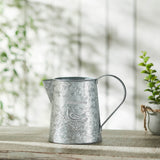 Galvanized Metal Vintage Garden Bird Decorative Pitcher-Lange General Store
