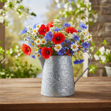 Galvanized Metal Vintage Garden Bird Pitcher-Lange General Store