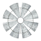 Galvanized Metal Windmill Blades Wall Hanging-Lange General Store