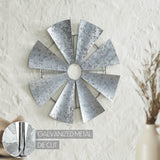 Galvanized Metal Windmill Blades Wall Hanging-Lange General Store
