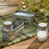 Galvanized Tub Salt & Pepper Shakers-Lange General Store