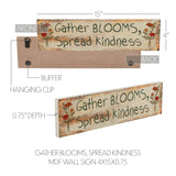 Gather Blooms Spread Kindness Wall Sign-Lange General Store