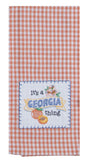 Georgia Embroidered Applique Tea Towel-Lange General Store