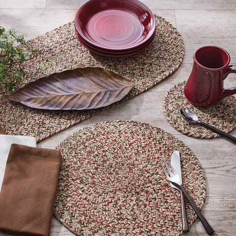 Ginger Mix Braided Trivet 8" Set-Lange General Store