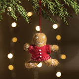 Gingerbread Man Felt Ornament Set of 4-Lange General Store