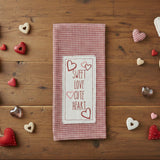Gingham Heart Towel-Lange General Store