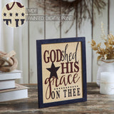 God Shed His Grace On Thee Framed Wall Sign-Lange General Store