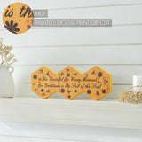 Buzzy Bees Be Grateful for Every Moment Hexagons Wall Sign-Lange General Store