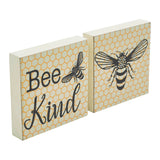 Buzzy Bees Bee Kind Block Sign Set Of 2-Lange General Store